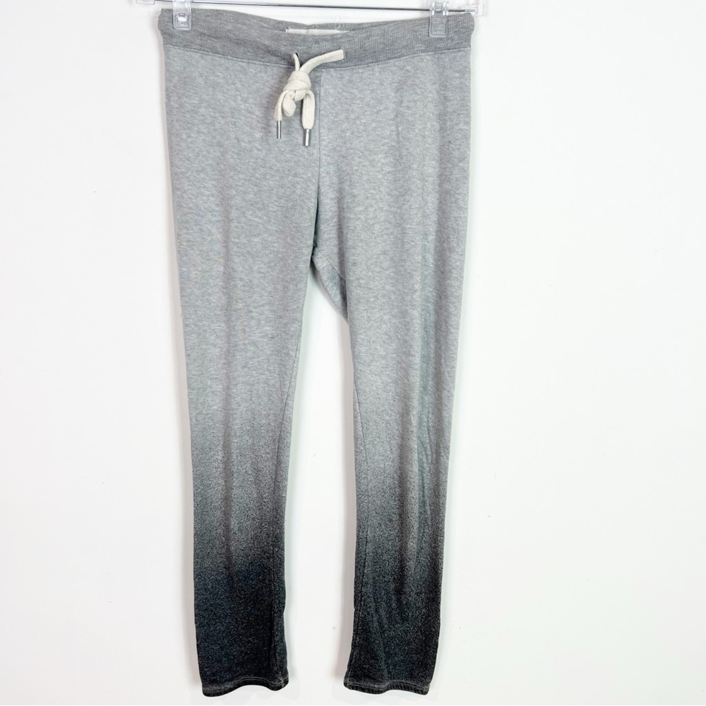 SOL ANGELES GRAY OMBRE DIP DYE ELASTIC WAIST W/ TIE LOUNGE SWEAT PANTS SZ XS